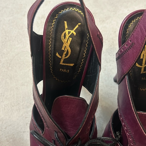 Authentic YSL Tribute Cut-Out Laces Purple 38 1/2 - Picture 10 of 12